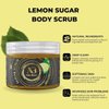 Amira Beauty Lemon Sugar Body Scrub Exfoliating Ultra Hydrating Moisturizing Scrub - Fights Cellulite & Stretch Marks (14oz)