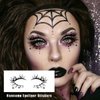 4 Pcs Halloween Eyeliner Stickers Face Tattoos Scary Spider Skull Bat Witch Eye Shadow Black Makeup for Women Party Decorations (Black Style1)