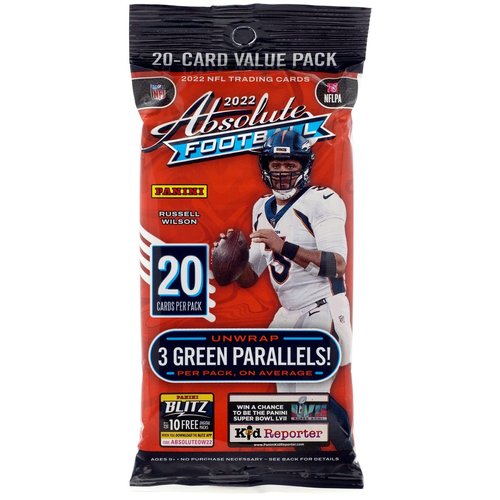 2022 Panini Absolute Football NFL Cello Fat Pack - 20 Trading Cards
