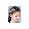 Denifery Flower Headpiece for Wedding Princess Flower Pearl Wedding Comb Rhinestone Hair Comb for Women Toddler Wedding Party Photography