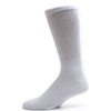 3 Pairs Men Healthy Circulation Diabetic Crew Socks (9-11 (Shoes sizes 8-10), White)