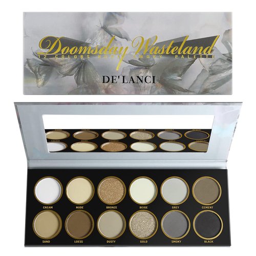 La Catrina 12 Color Neutral Eyeshadow Palette, Nude Smoky Eye Makeup, Natural Highly Pigmented Matte and Shimmer Eye Shadow, Long Lasting Powder, Vegan and Talc Free