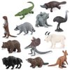 Mini Reptile Animal Figurine Toys Set，12PCS Cold Blooded Amphibians Desert Animal Figures Set，Woodland Creatures Figurines Miniature Toys Cake Toppers Cupcake Toppers Birthday Gift for Kids ﻿