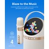 PHILIPS S2508 Portable Karaoke Machine,Party Bluetooth Speaker with 2 Karaoke Microphones,7 H Battery,Multi-Colored Light Modes with Display Screen,6 Vocal Effects,USB,AUX or TF Card Input,Mini,White