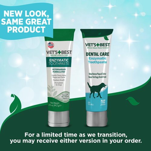 Vet’s Best Enzymatic Dog Toothpaste | Teeth Cleaning and Fresh Breath Dental Care Gel | Vet Formulated | 3.5 Ounces | Grape flavor