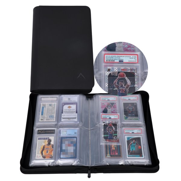 Alteagle Graded Card Binder, Fits 48 PSA Sized Slabs, 4-Pocket Slab Binder for PSA, CGC, CSG, FGS and FCG Slabs