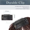 HAIRCUBE Bangs Hair 100% Human Hair Wispy Bangs, Hair Clip in Bangs, Fringe with Temples, Hairpieces for Women, Clip on Air Bangs, Hair Extension for Daily Wear Brown 4#
