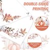 AnyDesign 60 Sheet Fall Watercolor Stationery Letterhead Paper Pumpkins Maple Leaves Pattern Writing Paper Autumn Paper Notes Greeting Paper for Thanksgiving Party Invitations Printing, 8.5x11 Inch