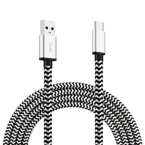 Cell-Stuff Black Braided 3 FT Charging Cable for Orbic Wonder and Similar Micro USB Compatible Cell Phones