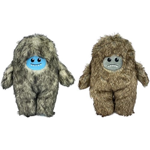 Multipet Yeti Betty Plush Monster with Squeaker 10 Inches Dog Toy (Assorted Color/Style, 1 Pack)