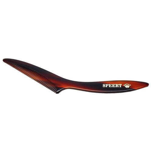 Speert #1617 Handmade Narrow Tooth Mustache Beard Comb Small Tortoise Havana Acetate Thick Coarse Fine Short Pocket Sized Facial Hair Grooming Tangle Free Beard Straightener Growth Care Styling Wet