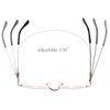 DBEFTLI Half Frame Reading Glasses - Half Moon Readers with Spring Hinge for Women Men (2 PCS in Pouch) 2.50