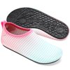 JOINFREE Kids Beach Water Shoes Slip on Swim Skin Aqua Socks Shoes Mint Pink 1-2 Little Kid