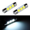 ZHOL SUPER BRIGHT White Vanity LED Light Bulbs Mirror Fuse Sun Visor 3-SMD 5050 Chips,6641F (A Pair)