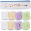 ZENURA Natural Shampoo Bars Sampler, Rosemary, Tea Tree, Castor oil and Rice Water with Coconut Oil, Solid 8 pcs Travel Bar, All Safe Ingredients, Paraben Sulfate & Cruelty Free