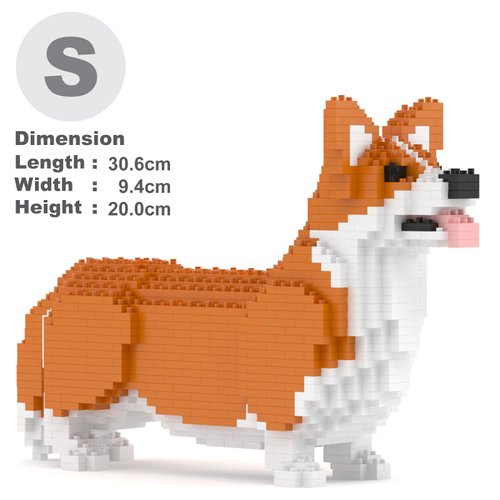 JEKCA Welsh Corgi 02S-M01B (2023 Version) | Plastic Building Blocks | Age 14+