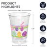 Party Essentials Soft Plastic Printed Party Cups, 16-Ounce, Easter, 40-Count