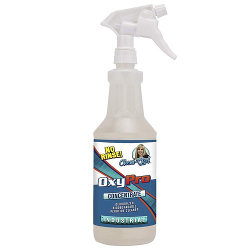 Chem-Girl OxyPro Concentrated Multi-Purpose Surface Cleaner to the Rescue - Chlorine-Free, Oxygen-Powered Stain & Odor Remover, 5 Percent Hydrogen Peroxide (H2O2), 1 Quart