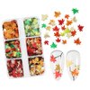 3D Maple Leaves Nail Glitter Sequins Fall Nail Decals Holographic Glitter Design Autumn Maple Leaf Nail Glitter Flakes for Women Girls Gifts Nail Decorations DIY Manicure Accessories