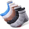 FEIDEER 5-Pack Men's Hiking Walking Athletic Socks Wicking Cushioned Quarter Sports Socks (18105-XL)