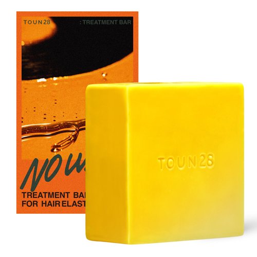 TOUN28 No Wash Treatment Bar (Elasticity), 3.17 fl.oz / 90g, For elastic and glossy care, Brassica oil complex, Soy protein, Allergen-free, Cruelty-free, Vegan