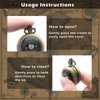 Haxtec Mini Dice Set Tiny Dice with Necklace Antique Bronze Pocket Watch Case D&D Portable Antique Bronze Metal Dice Set 7PCS Polyhedral Dice for Dungeons and Dragons Gifts