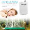 PULACO Dual Outlet Aquarium Air Pump, Quiet Oxygen Pump with Accessories for 10 to 100 Gallon
