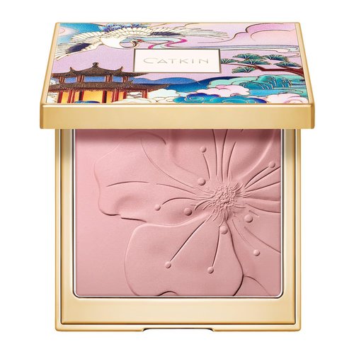 CATKIN Cheek Powder Blush Baked Pink Makeup Blusher Creamy Light Weight Natural Finish 10g (C06 Misty Rain)