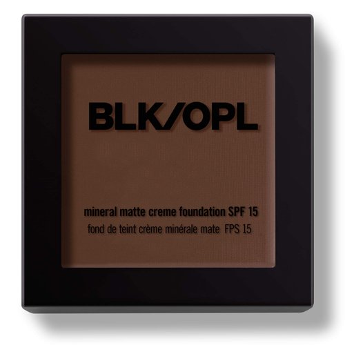 BLK/OPL Mineral Matte Crème Powder Foundation SPF 15, Ebony Brown — enriched with aloe and Vitamins C & E, cruelty-free