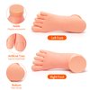 Practice Fake Foot Model 1 Pair Flexible Soft Silicone Prosthetic Manicure Tool for Nail Tips Art Training
