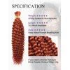 Human Braiding Hair 1 Bundle 100g 20 Inch Deep Water Wave Bulk Human Hair for Braiding No Weft 10A Brazilian Virgin Curly Human Hair Extensions for Boho Braids Wet and Wavy Ginger Braiding Hair