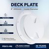 Five Oceans 8" Boat Hatch, 2-Pack Marine Round Inspection Deck Plate Hatch with Detachable Cover, UV-Resistant ABS White Plastic, for Pontoon, Fishing Boat, Bass Boat, Yacht, Sailboat, RVs - FO571-M2