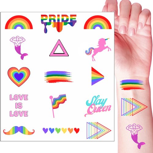 Gay Pride Tattoos - 30 LGBT Queer Temporary Tattoos