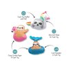 Fringe Studio "JUST Keep Floating, Set of 3, Small Plush Dog Toy Set, Pet Shop Collection (662135)
