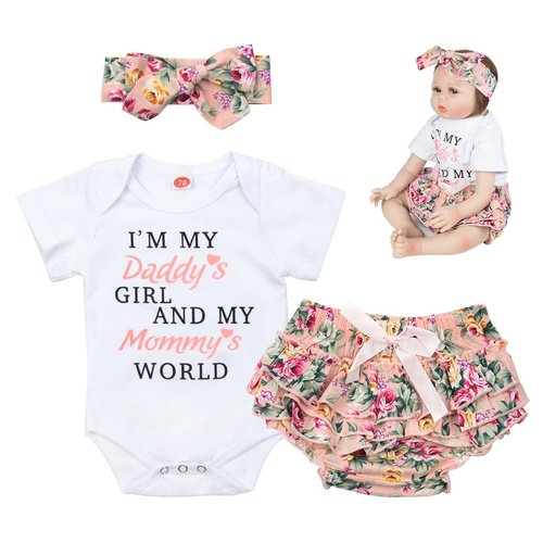 22 inch Medylove Reborn Baby Doll Accessories 3pcs Set Clothes 20-23 inch Reborn Dolls Girls Light Brown Suits