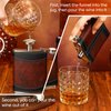 Rtteri 6 Pcs 8 oz Leather Hip Flasks for Liquor for Men Leak Proof Stainless Steel Drinking Flasks Bulk Soft Wrap Whiskey Flask with Funnel for Wedding Bridesmaid Christmas Gifts, Leather Brown