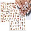 8 Sheets Cupid Angel Nail Art Stickers 3D Cupid Nail Decals Self Adhesive Rose Flower Heart Angel Design Nail Stickers Valentines Day Nail Supplies Angel Nail Charms Decoration for Women DIY Manicure