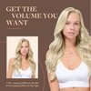 GOO GOO Clip in Hair Extensions Real Human Hair, 16inch 150g 9Pcs, 60A Platinum Blonde, Remy Human Hair Extensions Clip ins for Women, Natural Human Hair