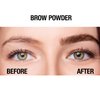 Palladio Brow Powder for Eyebrows, Soft and Natural Eyebrow Powder with Jojoba Oil & Shea Butter, Helps Enhance & Define Brows, Compact Size for Purse or Travel, Includes Applicator Brush, Dark Brown