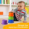 Tiny Tinker Stacking Cups Baby Toy Educational Cup Stacking Set 8-Pc Stackable Cups with Number Rainbow Nesting Cups for Babies 6-12 Months Stacking Cups for Toddlers 1-3 Perfect for Indoor/Outdoor