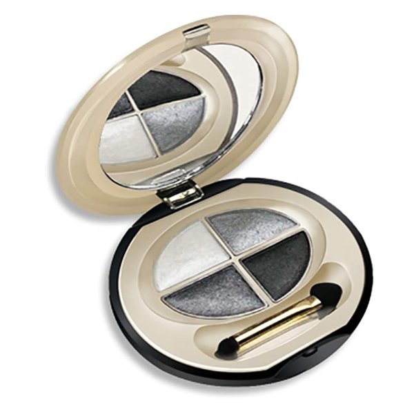 EyeShadow 4 Colors Eyelid Color Waterproof Eye Shadow Makeup Metallic Luminous Perfect Shades Eyeshadow Palettes (Gray Tone 01#)