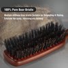 O BRUSHZOO Hair Brush for Men Thin Fine Normal Hair, Boar Bristle Hair Brush for Add Shine Improve Texture Reduce Frizz, Hairbrush for Beard Straightens Softens