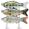 TRUSCEND Fishing Lures for Bass Trout Swimbaits for Bass Fishing Segmented Multi Jointed Swim Baits Slow Sinking Swimming Lures for Freshwater Saltwater Fishing Gear Lure Kit Fishing Gifts Plugs