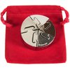 Spiral Hanayama Brain Teaser Puzzle, Level 5 Difficulty Rating, RED Velveteen Drawstring Pouch, Bundled ItemsQ
