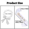 HIYMDOIT Bride To Be Sash & Bride Headband Kit for Women Bride Sash Pearl Headband Decoration Accessories for Bachelorette Wedding Engagement Bridal Shower Party Supplies