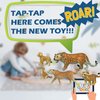Gemini&Genius Jaguar Toys, Safari Animal Cheetah Toys, Leopard Family Playset Figures, Wildlife World Models, Birthday Cake Toppers or Gifts for Kid (5Pcs)