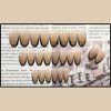 RikView Press on Nails Medium Length French Acrylic Nails Coffin Fake Nails Black Nails Tips Nude Full Cover Nails(Clear)