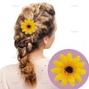 AUEAR, 12 Pack Sunflower Alligator Clips, 1.8 inch Flower Duckbill Hair Clip Hair Barrettes for Women Girls Beach Summer Party
