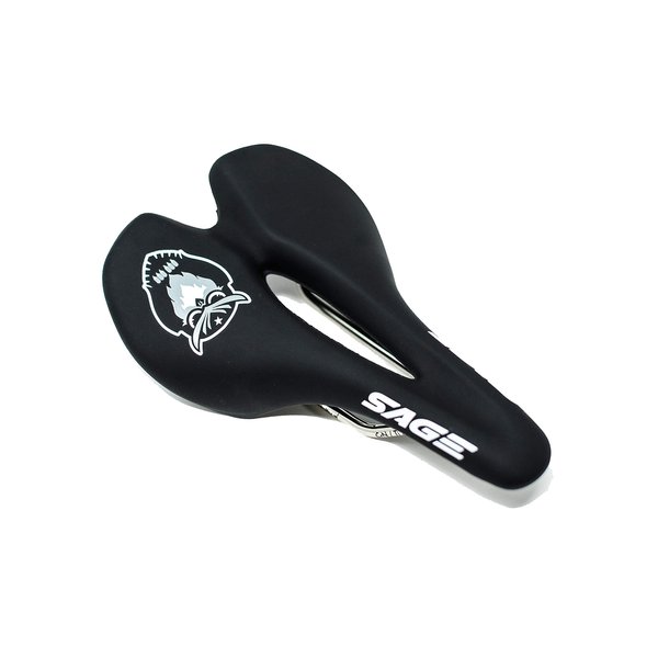 Sage Beccus Bike Saddle | Titanium Rails Bicycle Comfort Cushion Seat | Mountain Road Bikes Padded Cycling Seats | Men and Women Exercise Performance Cycle Accessories (143mm)