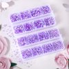 10400PCS Light Purple Rhinestones, Jelly Resin Rhinestones for Nails, Flatback Non Hotfix Crystals DIY Rhinestones for Crafts with 15 cm Pencil Sharpener and Tweezer & Picker Pen (Light Purple AB)